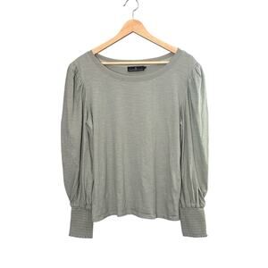 Sage Green Pomander Place Puff Sleeve Top Size 2XL Tuckernuck